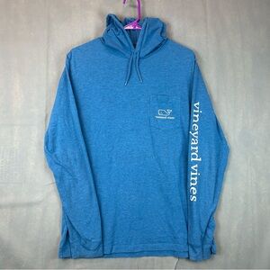 Vineyard Vines Hoodie Mens Medium Whale Hooded Long Sleeve Shirt Pullover Blue